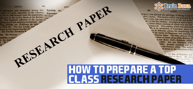 How to prepare a top class research paper